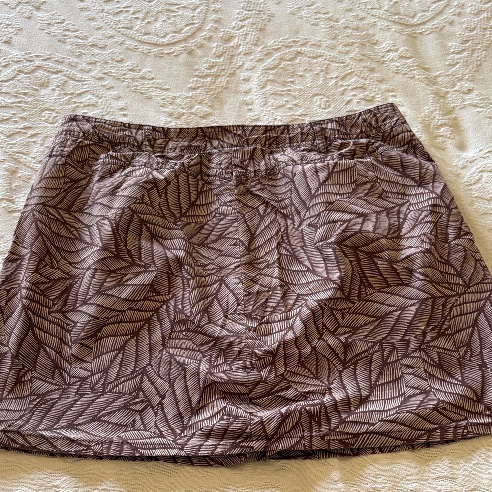 White Stag Women’s Leaf-Print Athletic Skort Brown/Tan EUC 14 - Picture 8 of 11